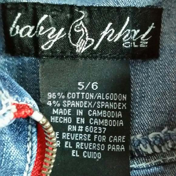 Little girls Baby Phat Jean dress with red - Picture 3 of 3